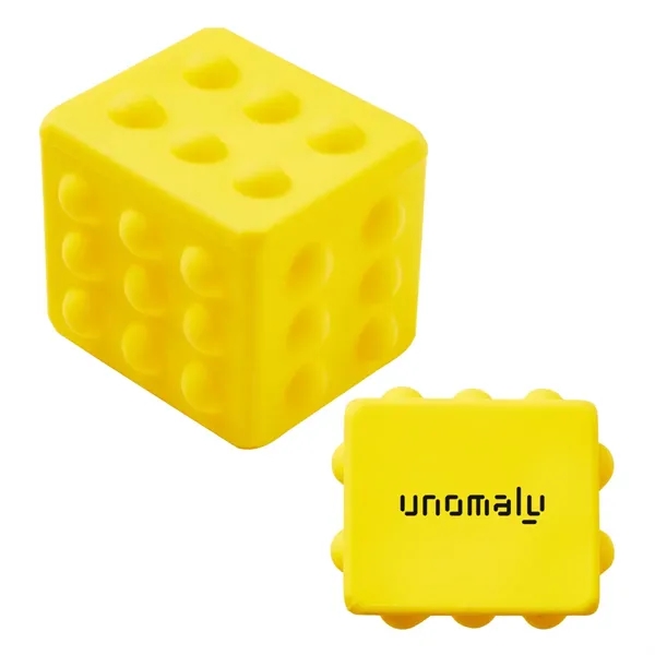 Rectangle shaped silicone fidget ball with dimpled push-pop surface.... from ASI 63549 Jornik Manufacturing Corp