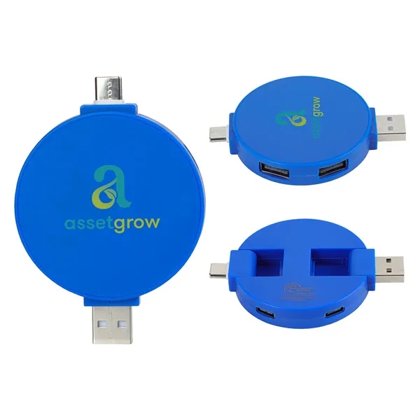 4-Port USB-C & USB-A Hub with Recycled ABS Case... from ASI 36730 Ariel Premium Supply Inc