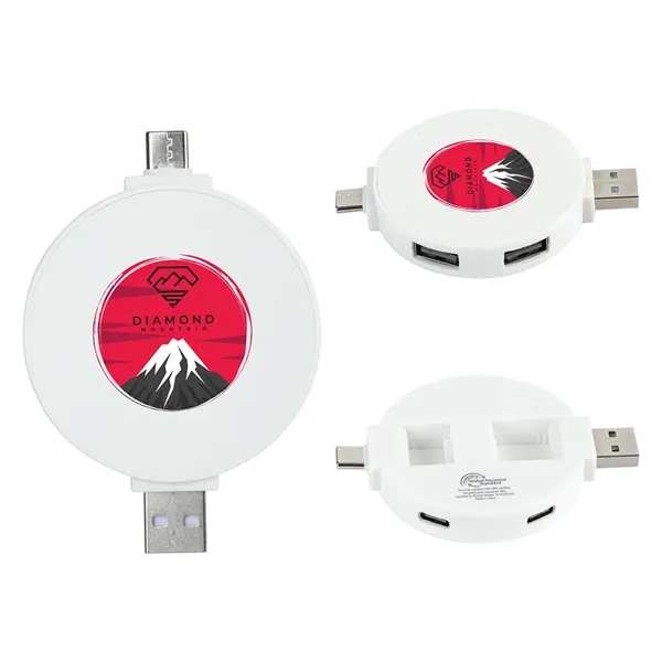 4-Port USB-C & USB-A Hub with Recycled ABS Case... from ASI 36730 Ariel Premium Supply Inc