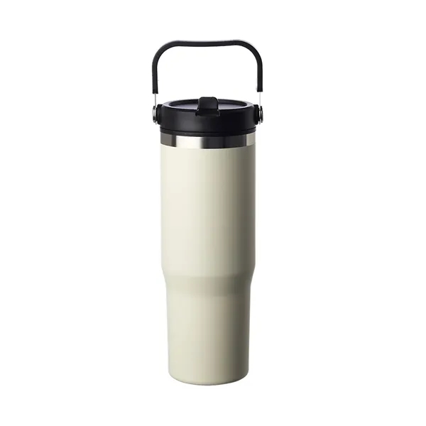 Stainless steel travel mug with plastic interior of 30 oz capacity... from ASI 37218 Athena Promo (tm)