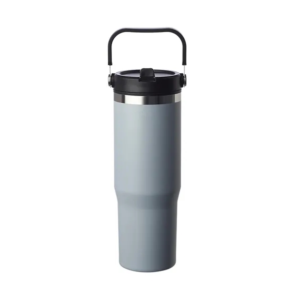 Stainless steel travel mug with plastic interior of 30 oz capacity... from ASI 37218 Athena Promo (tm)
