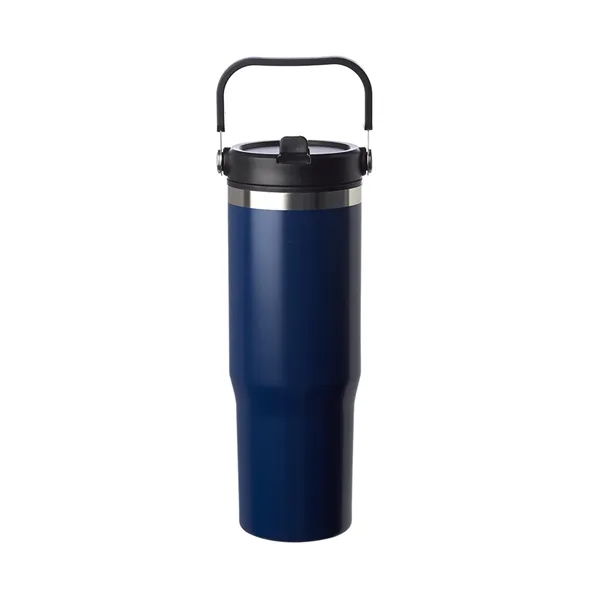 Stainless steel travel mug with plastic interior of 30 oz capacity... from ASI 37218 Athena Promo (tm)
