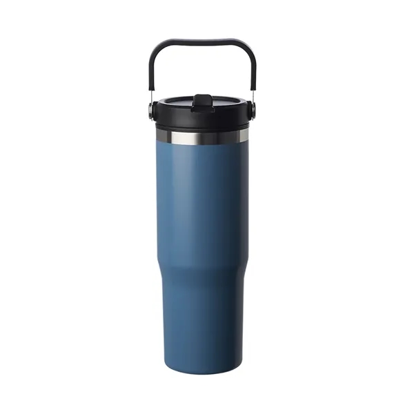 Stainless steel travel mug with plastic interior of 30 oz capacity... from ASI 37218 Athena Promo (tm)