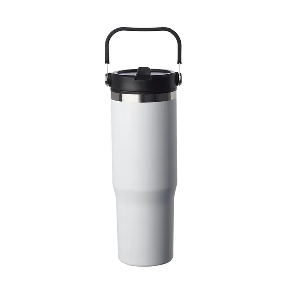 Stainless steel travel mug with plastic interior of 30 oz capacity... from ASI 37218 Athena Promo (tm)