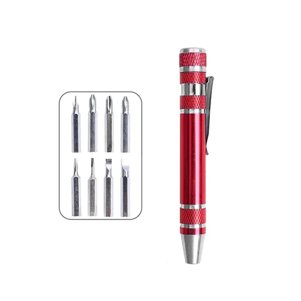 Portable 8-in-1 magnetic screwdriver pen with internal storage for 8 common... from ASI 72657 Active Life Promo / Active Life