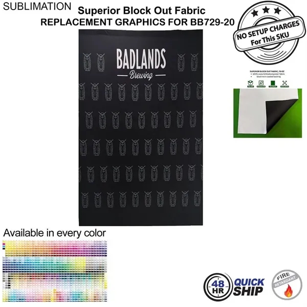 48Hr Quick Ship - Replacement Graphics Single sided 5'w x 8'h,... from ASI 53509 FIEL-Fairdeal Import & Export