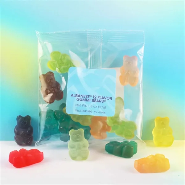 Rainbow gummy bear mix with assorted fruit flavors in an individual... from ASI 61966 HPG / SugarSpot