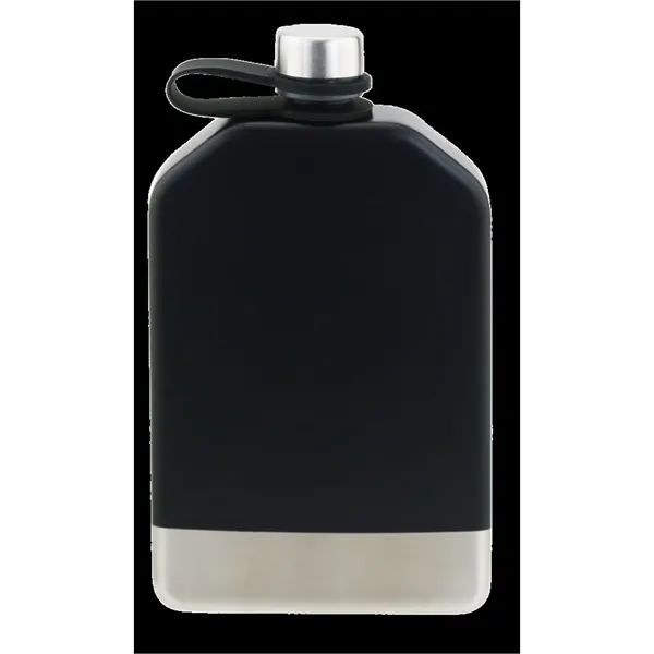 Canteena Flask, Matte Black Stainless Steel with attached Cap, 8 oz.... from ASI 55450 Franmara Inc