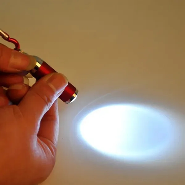 Portable LED flashlight keychain with zoom function and clip, ideal for... from ASI 72657 Active Life Promo / Active Life