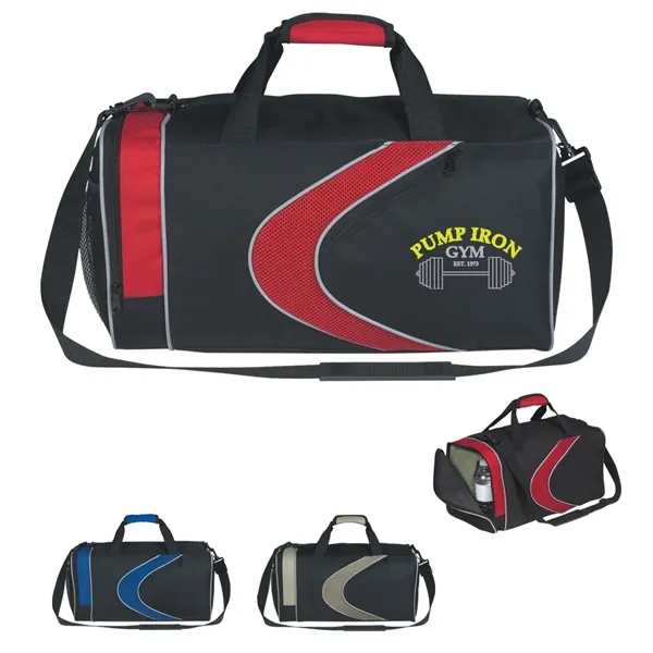 Sports duffel bag with top zippered compartment and shoulder strap.... from ASI 61125 Hit Promotional Products / Hit®