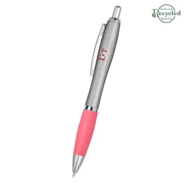 Ballpoint pen with plunger action and rubberized grip.... from ASI 61125 Hit Promotional Products / Hit®
