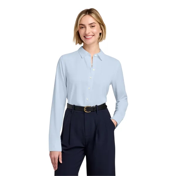 Brooks Brothers Women's Full-Button Satin Blouse... from ASI 84863 SanMar