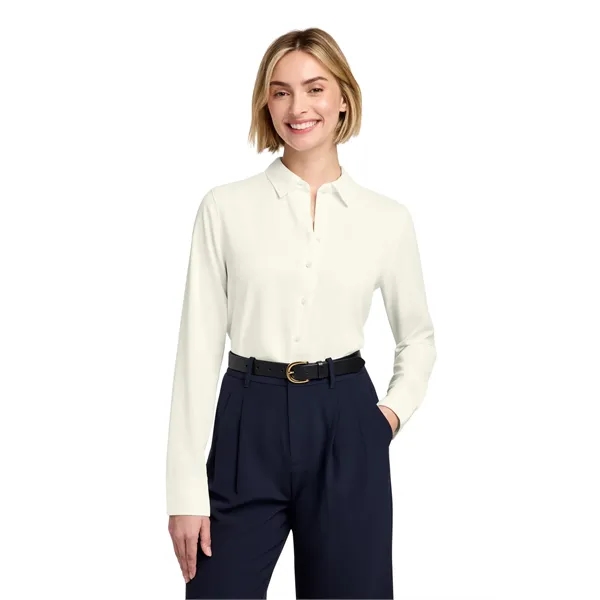Brooks Brothers Women's Full-Button Satin Blouse... from ASI 84863 SanMar