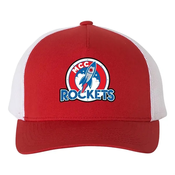 YUPOONG CLASSICS FIVE-PANEL RETRO TRUCKER CAP... from ASI 30208 A P Specialties / AP Specialties