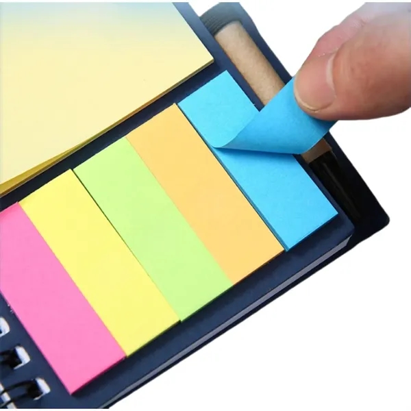Spiral kraft notebook with sticky notes and pen plus 1 color... from ASI 37218 Athena Promo (tm)