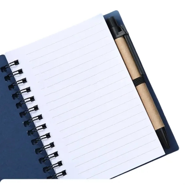 Spiral kraft notebook with sticky notes and pen plus 1 color... from ASI 37218 Athena Promo (tm)