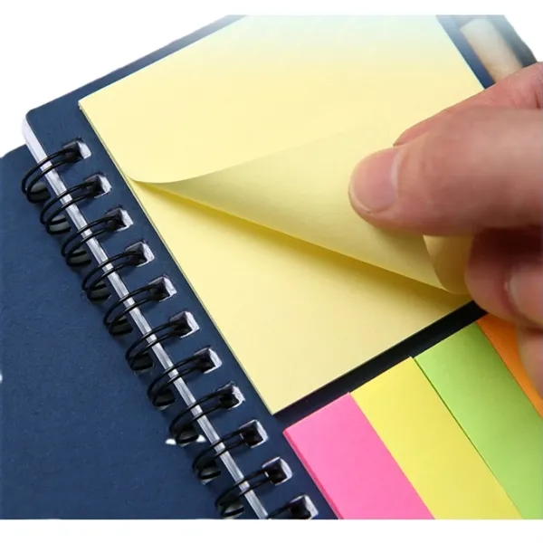 Spiral kraft notebook with sticky notes and pen plus 1 color... from ASI 37218 Athena Promo (tm)