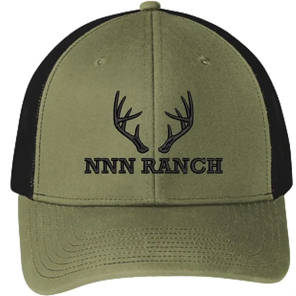 Port Authority C402 snapback six-panel cotton and polyester trucker cap with... from ASI 74601 Calico