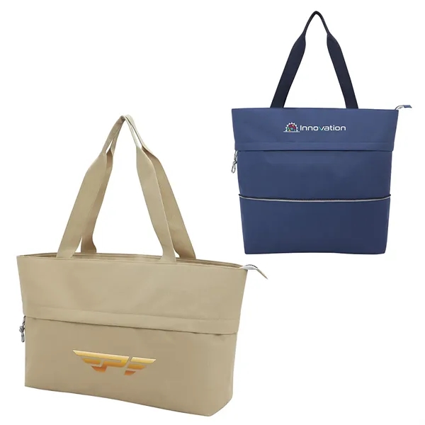 Extendable Polyester Zippered Tote... from ASI 36730 Ariel Premium Supply Inc