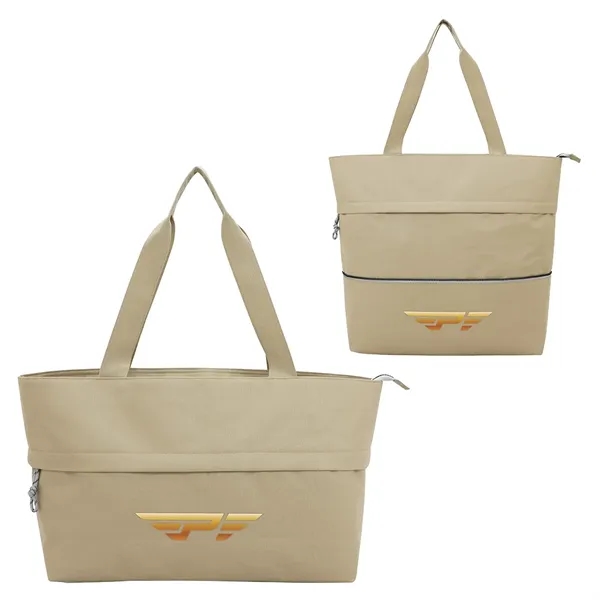 Extendable Polyester Zippered Tote... from ASI 36730 Ariel Premium Supply Inc