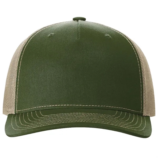 Richardson 112FP snapback cotton and polyester five-panel cap with leatherette patch... from ASI 74601 Calico