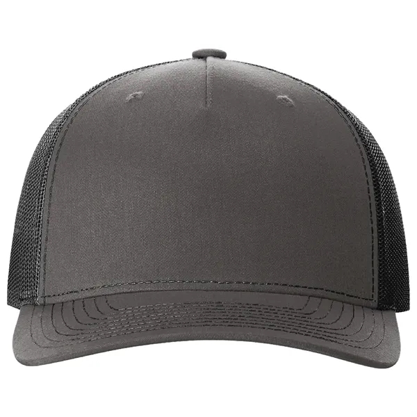 Richardson 112FP snapback cotton and polyester five-panel cap with leatherette patch... from ASI 74601 Calico