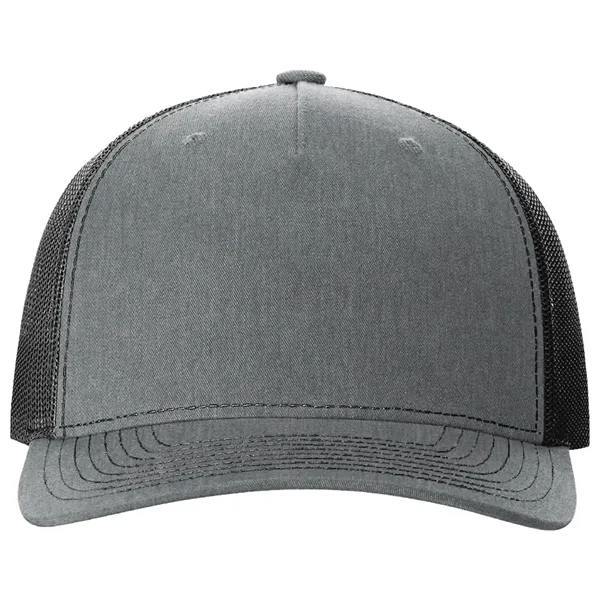 Richardson 112FP snapback cotton and polyester five-panel cap with leatherette patch... from ASI 74601 Calico