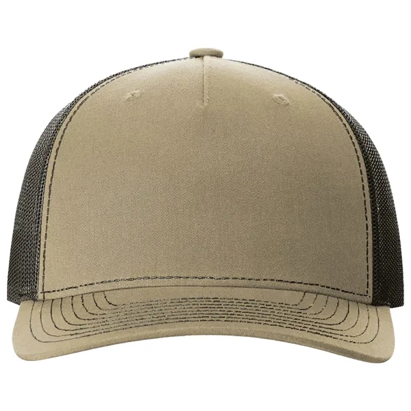 Richardson 112FP snapback cotton and polyester five-panel cap with leatherette patch... from ASI 74601 Calico