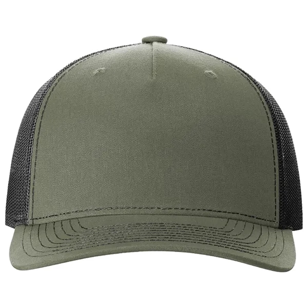 Richardson 112FP snapback cotton and polyester five-panel cap with leatherette patch... from ASI 74601 Calico