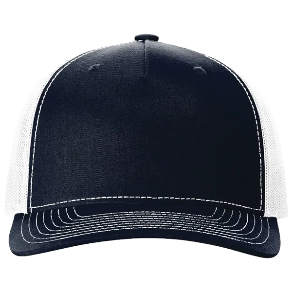 Richardson 112FP snapback cotton and polyester five-panel cap with leatherette patch... from ASI 74601 Calico