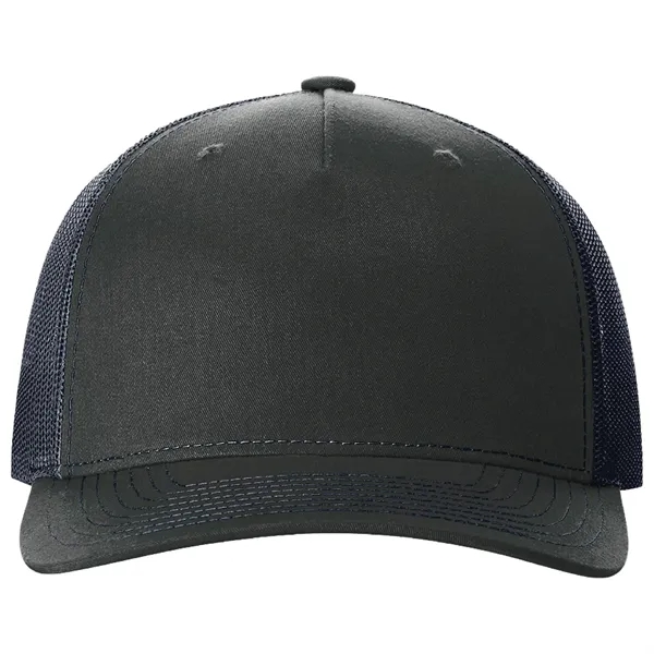 Richardson 112FP snapback cotton and polyester five-panel cap with leatherette patch... from ASI 74601 Calico
