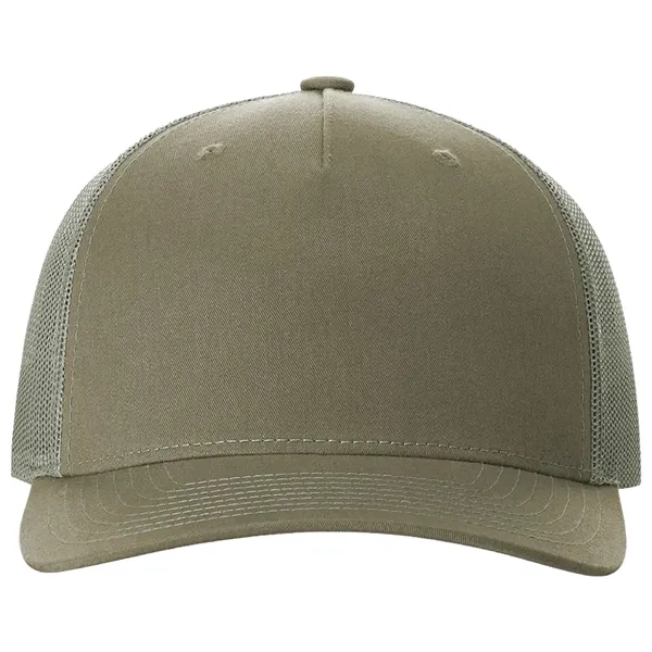 Richardson 112FP snapback cotton and polyester five-panel cap with leatherette patch... from ASI 74601 Calico