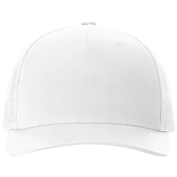 Richardson 112FP snapback cotton and polyester five-panel cap with leatherette patch... from ASI 74601 Calico