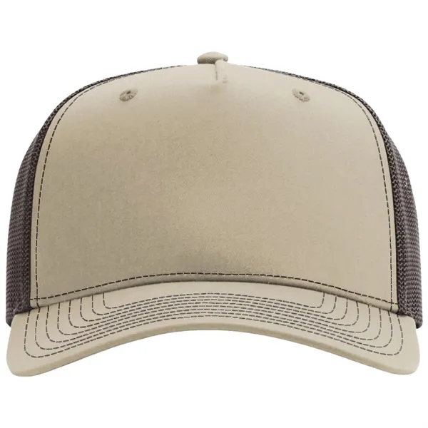 Richardson 112FP snapback cotton and polyester five-panel cap with leatherette patch... from ASI 74601 Calico