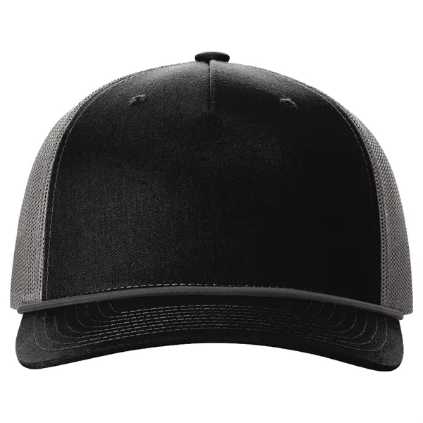 Richardson 112FPR snapback five-panel cotton and polyester trucker cap with leatherette... from ASI 74601 Calico