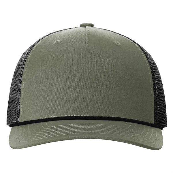 Richardson 112FPR snapback five-panel cotton and polyester trucker cap with leatherette... from ASI 74601 Calico