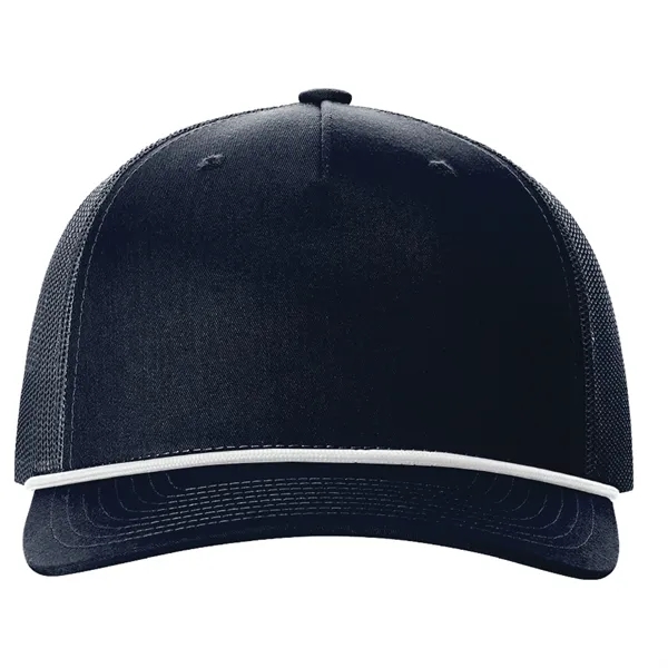 Richardson 112FPR snapback five-panel cotton and polyester trucker cap with leatherette... from ASI 74601 Calico