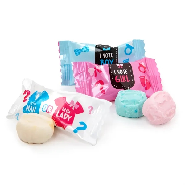 Gender Reveal Wrapped Buttermints... from ASI 44900 NC Custom (CI/Lanco) / Chocolate Inn
