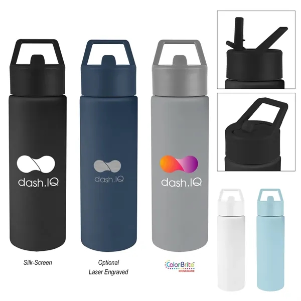 32 oz. single wall construction stainless steel bottle with screw-on, spill... from ASI 61125 Hit Promotional Products / Hit®