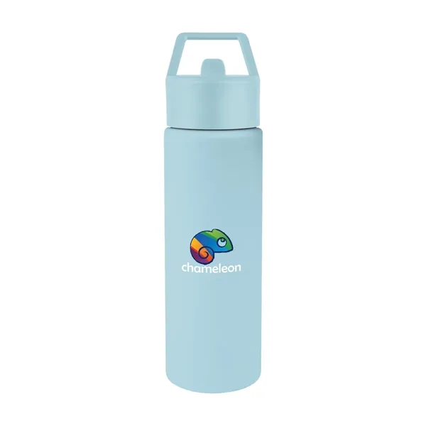 24 oz. recycled stainless steel bottle with lid and silicone straw.... from ASI 61125 Hit Promotional Products / Hit®