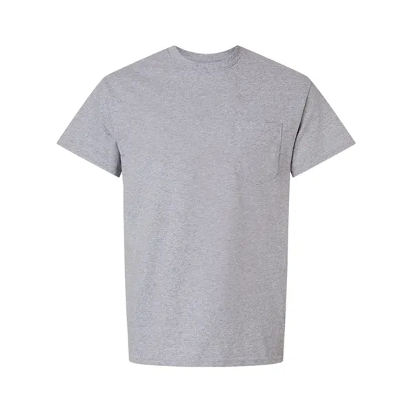 Adult T-shirt with a pocket of 6.0 oz preshrunk 100% cotton.... from ASI 84358 S&S Activewear