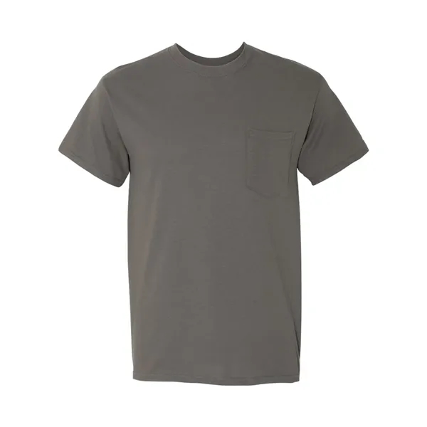 100% heavy cotton, pre-shrunk t-shirt with left chest pocket.... from ASI 84358 S&S Activewear
