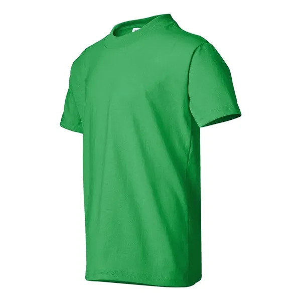 Youth-sized T-shirt made of cotton/poly with 5% recycled polyester from plastic... from ASI 84358 S&S Activewear