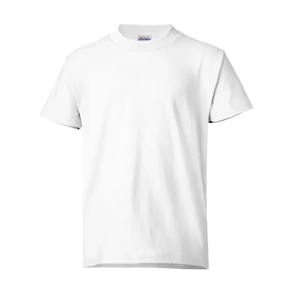 Youth-sized T-shirt made of cotton/poly with 5% recycled polyester from plastic... from ASI 84358 S&S Activewear