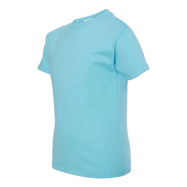 Youth short sleeve T-shirt with lay flat collar, and double-needle stitching.... from ASI 84358 S&S Activewear