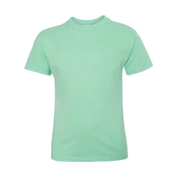 Youth short sleeve T-shirt with lay flat collar, and double-needle stitching.... from ASI 84358 S&S Activewear