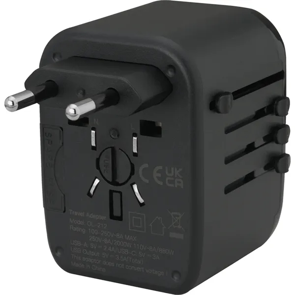 Universal Travel 2 USB / 2 Type-C Adapter... from ASI 89320 Starline USA Inc