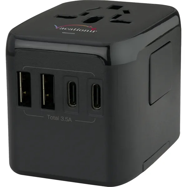 Universal Travel 2 USB / 2 Type-C Adapter... from ASI 89320 Starline USA Inc