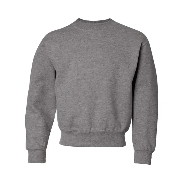 Youth 8.0 oz. 50% polyester/50% cotton crew neck sweatshirt. Blank product.... from ASI 84358 S&S Activewear