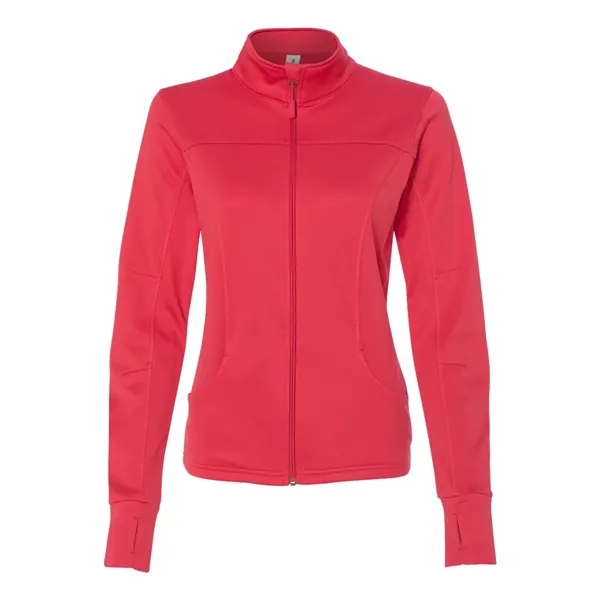 Women's Poly-Tech full-zip track jacket with an exposed coil zipper, hidden... from ASI 84358 S&S Activewear